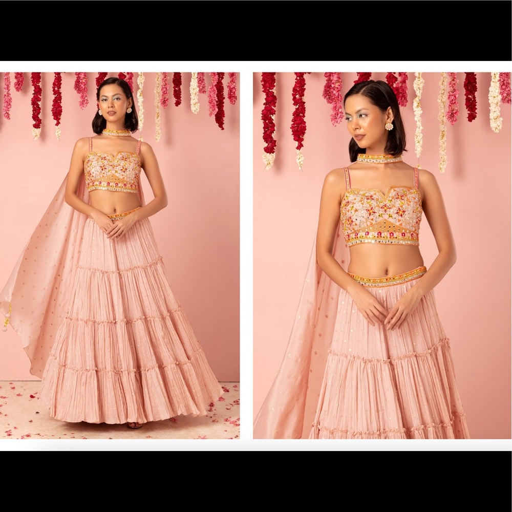 NWT Blush Lehenga Set Size Small - Never Worn!